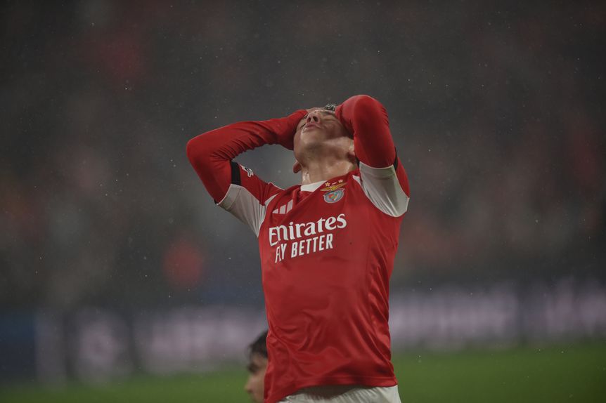 O desespero de Prestianni - Foto: Miguel Nunes