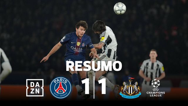Vitinha marcou, mas Newcastle não deixou PSG chegar (já) aos oitavos (resumo)
