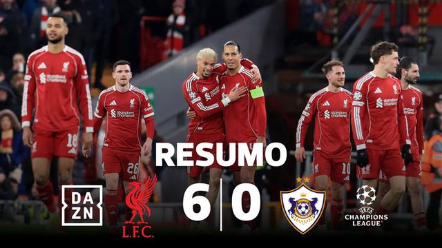 Liverpool 'destrói' Qarabag em Anfield (resumo)
