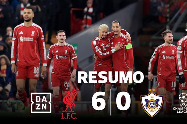 Liverpool 'destrói' Qarabag em Anfield (resumo)