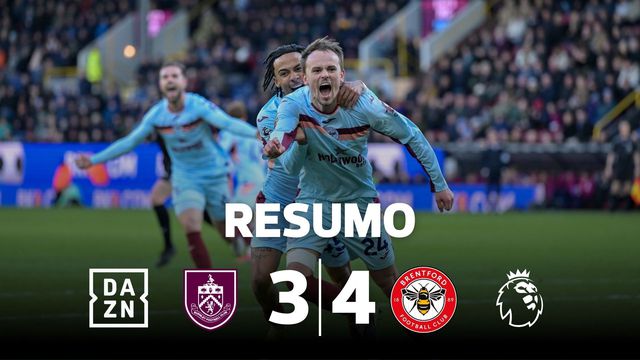 Burnley marca cinco depois de estar a perder 3-0… e perde 4-3 (resumo)