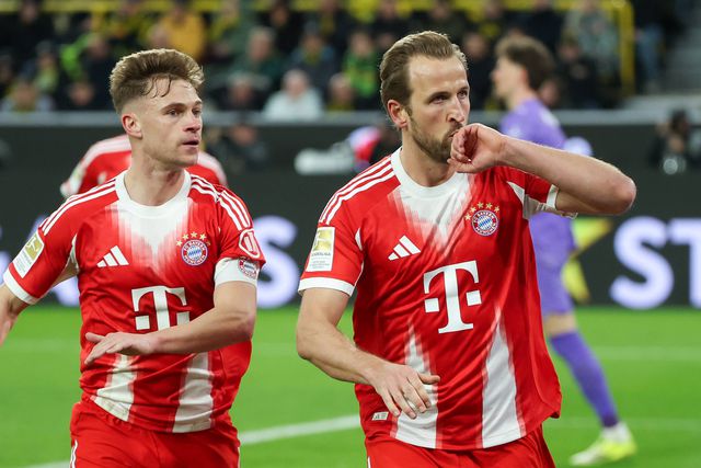Kane 'bisou' e Kimmich marcou o golo da vitória bávara em Dortmund
