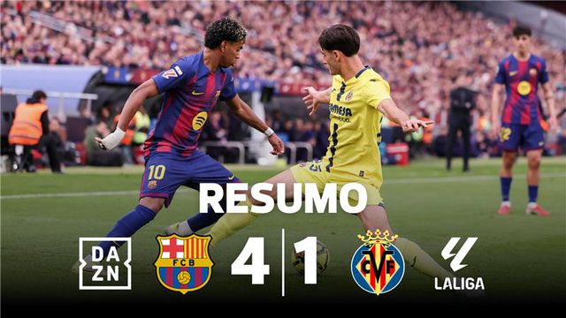 'Hat-trick' de Lamine 'génio' Yamal patrocina goleada do Barcelona