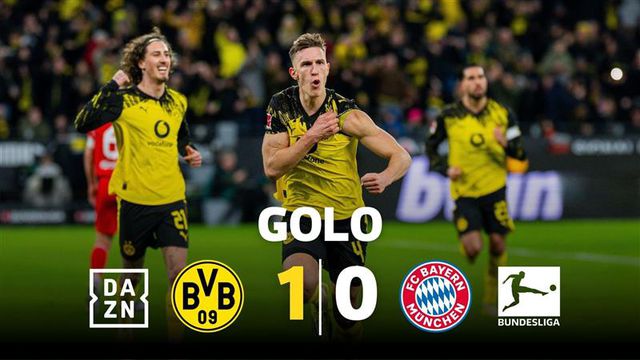 Schlotterbeck adianta Dortmund no 'Der Klassiker' e festeja com adeptos