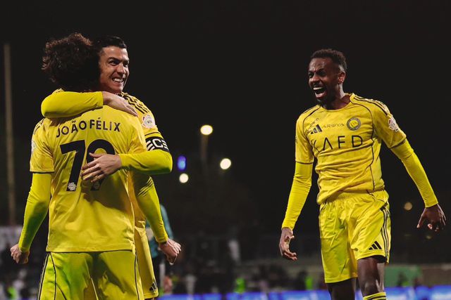 Cristiano Ronaldo festeja com João Félix - Foto: Al Nassr