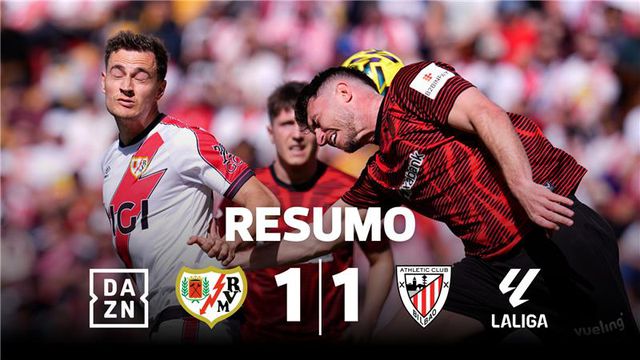 Rayo Vallecano e Athletic empatam-se em tarde de protesto