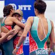 A festa portuguesa da estafeta mista do triatlo em Paris 2024. Foto World Triathlon/Ben Lumley