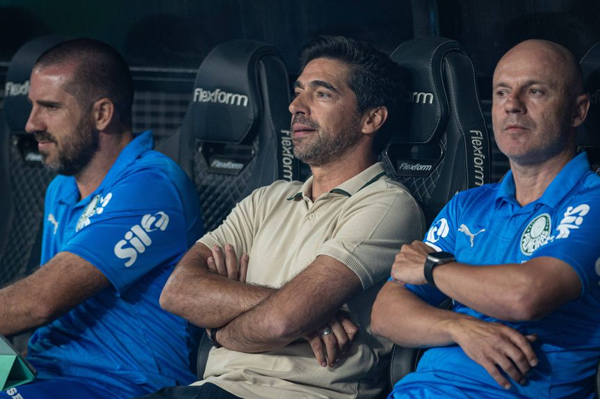 Abel Ferreira e equipa técnica do Palmeiras