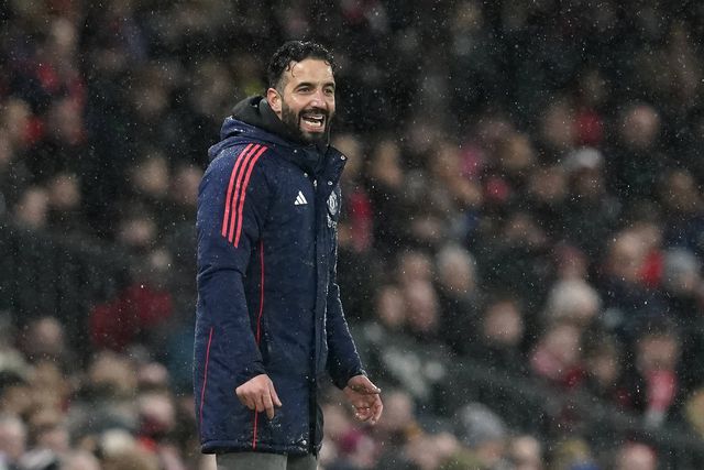 Ruben Amorim, treinador do Manchester United, em Old Trafford