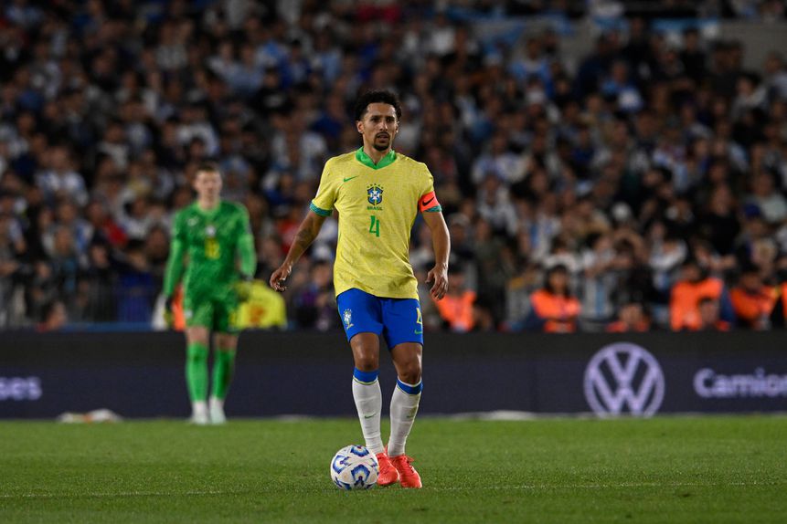 Marquinhos, capitão do Brasil na goleada sofrida na Argentina