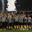 Botafogo a festejar a conquista do Brasileirão 2024