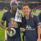 Djeidi Gassama com Messi no PSG a festejar título de campeão no PSG - Foto: Djeidi Gassama/Instagram