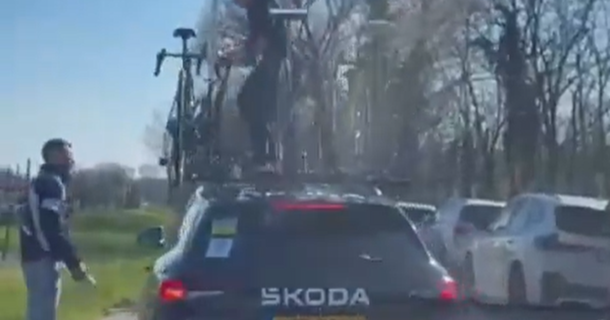 Dois homens  embriagados tentam assaltar carro da Visma na Coppi e Bartali (vídeo)