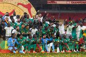Jogadores do Senegal a celebrar a conquista da CAN 2025 em Marrocos
