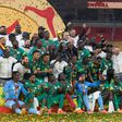 Jogadores do Senegal a celebrar a conquista da CAN 2025 em Marrocos