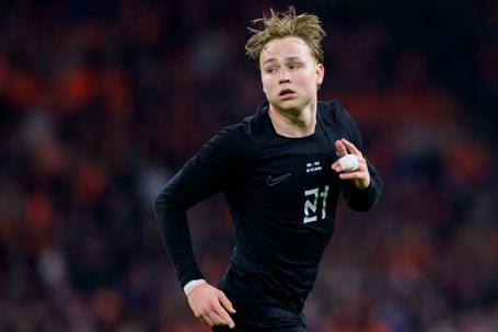 Andreas Schjelderup, extremo norueguês do Benfica — Foto: Imago