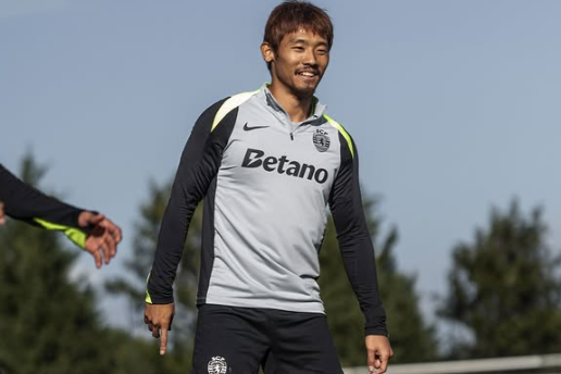 Morita foi dos poucos jogadores habitualmente titulares que ficaram na Academia durante esta data FIFA - Foto: Sporting CP