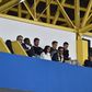 António Silva e Tiago Gouveia na Amoreira a ver o Estoril-Famalicão