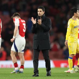 Mikel Arteta, treinador do Arsenal, no Emirates