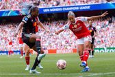 «Neste momento o futebol feminino é um produto» — na foto, fase do Arsenal-Lyon de há três dias, na meia-final da Liga dos Campeões. Foto Imago