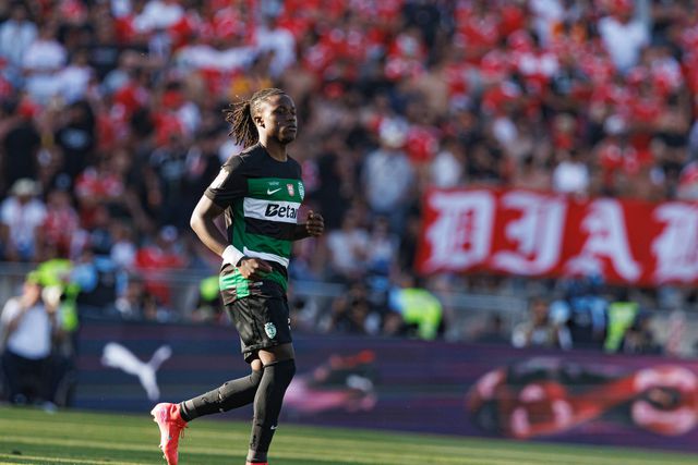 Geovany Quenda ao serviço do Sporting na final da Taça de Portugal