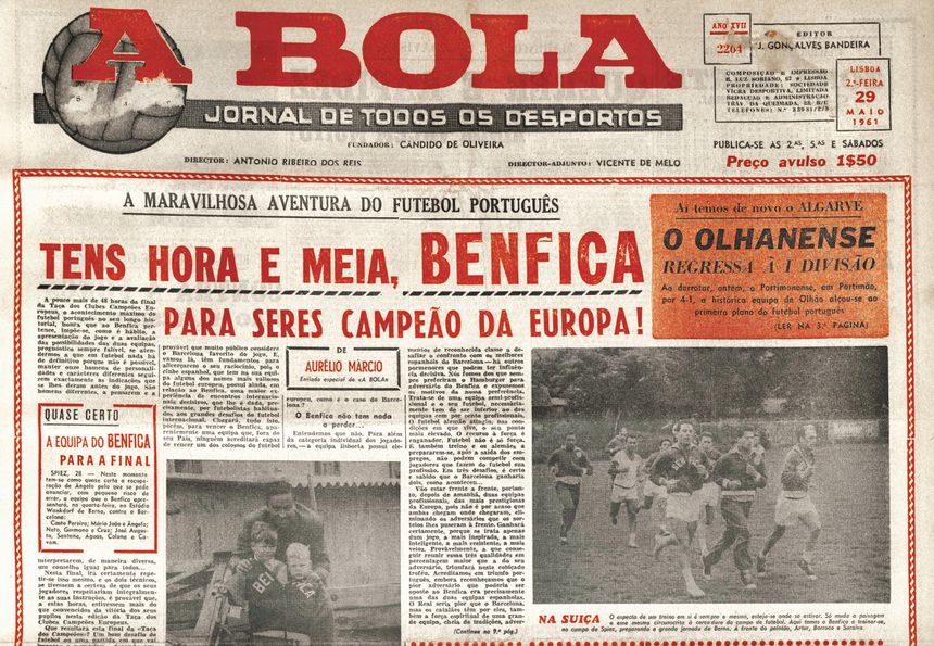 Há 64 anos os encarnados iam participar pela primeira vez na final da Taça dos Campeões Europeus, diante do Barcelona