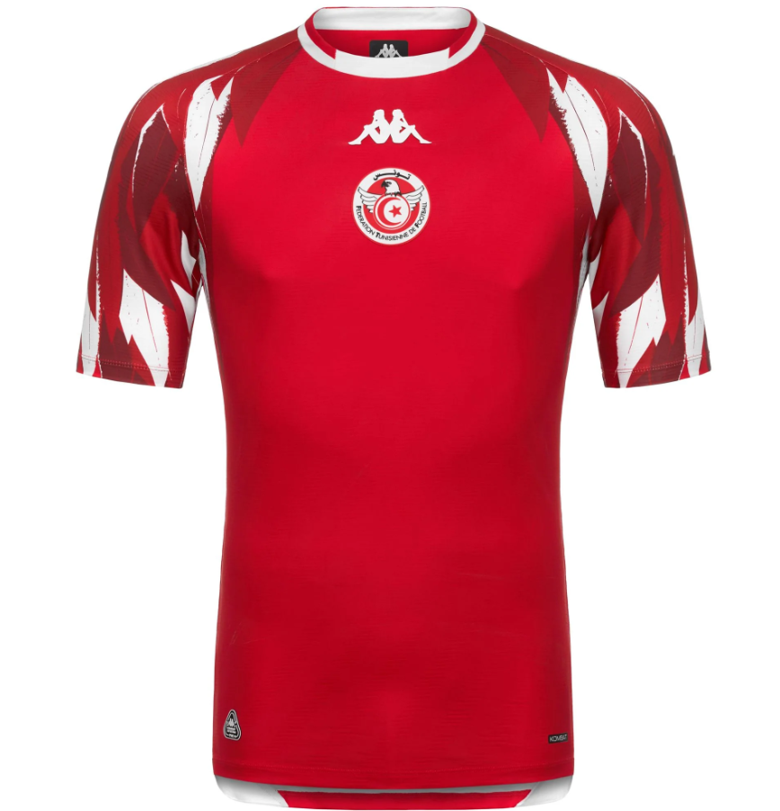 Tunísia (Grupo F), camisola secundária. Kappa