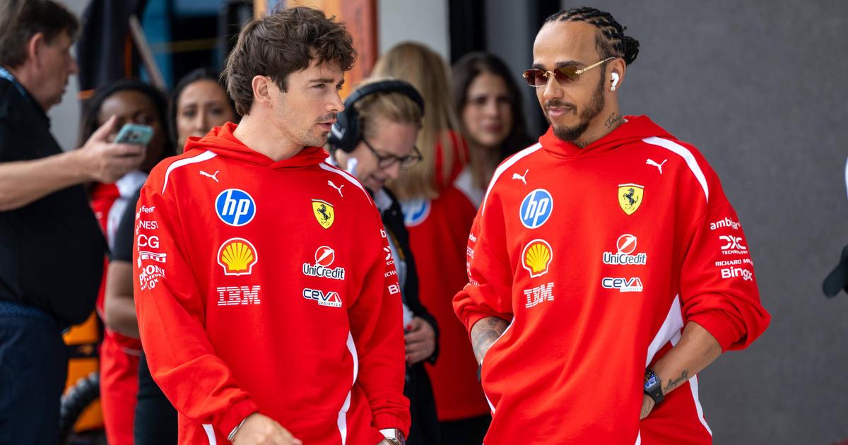 Condução de Hamilton assusta Leclerc na apresentação do novo Ferrari elétrico (vídeo)