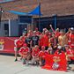 Adeptos do Benfica no ponto de encontro em Charlotte antes do jogo com Chelsea