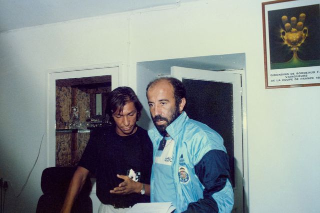 O malogrado Fernando Gomes com Quinito, em 1988, quando este orientou o FC Porto