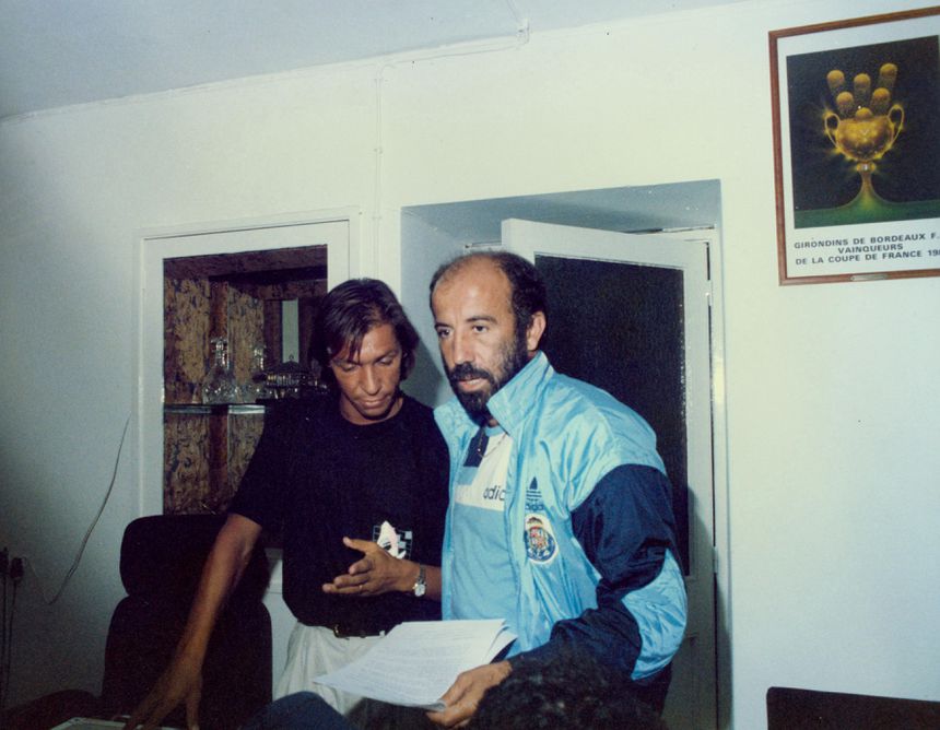 O malogrado Fernando Gomes com Quinito, em 1988, quando este orientou o FC Porto