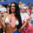 Ivana Knoll, musa da Croácia, no jogo com o Gana -Foto: IMAGO