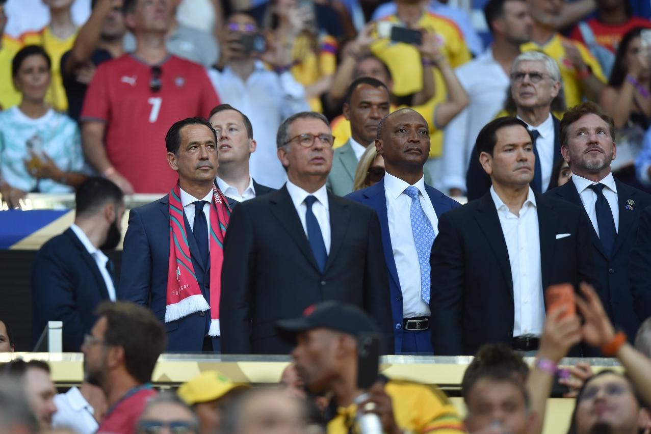 Presidente da República, António José Seguro, viu o jogo ao lado do secretário de Estado dos EUA, Marco Rubio - Foto: Miguel Nunes