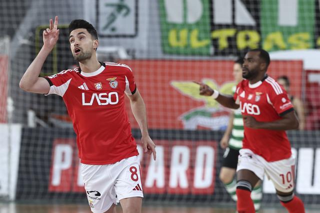 André Coelho marcou um dos golos da 'negra' que valeu o bicampeonato ao Benfica, diante do Sporting -