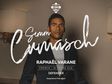 Oficial: Varane reforça o Como