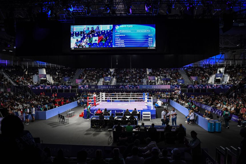 Ringue onde se realizaram os combates de boxe em Paris 2024 (IMAGO)