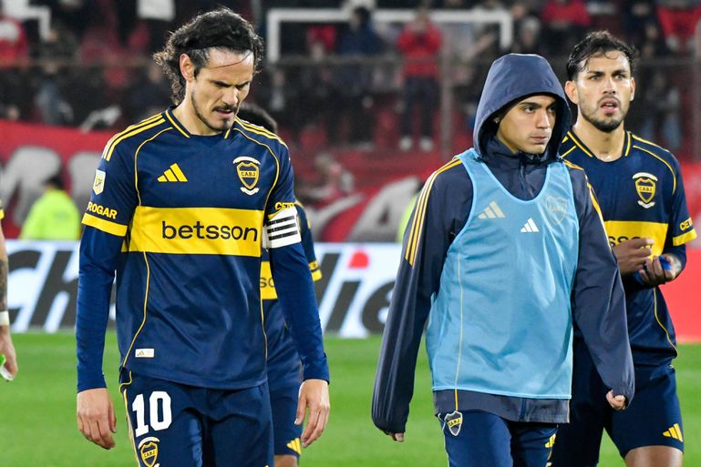 Desilusão no rosto dos jogadores do Boca Juniors