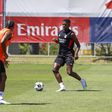 Florentino no treino desta manhã no Seixal