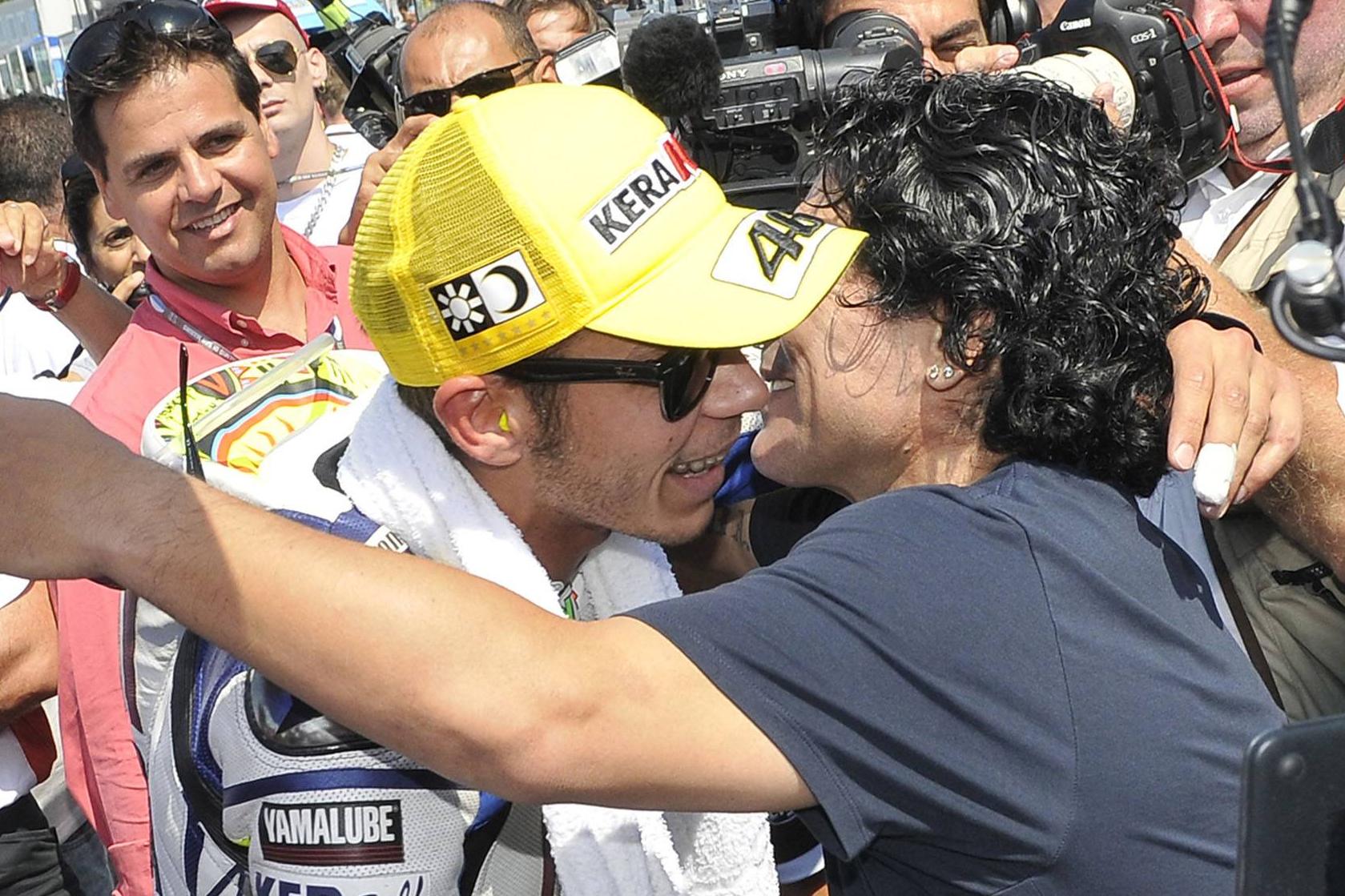 Valentino Rossi e Maradona em Misano