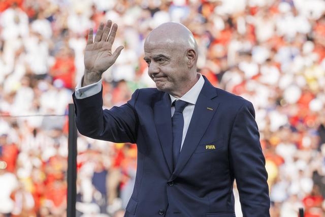 Gianni Infantino, presidente da FIFA, na final do Mundial 2026