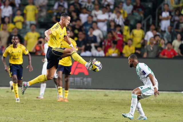 Cristiano Ronaldo na final da Supertaça da Arábia Saudita, frente ao Al Ahli.