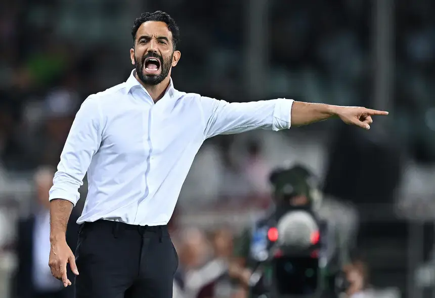 Ruben Amorim destaca a forma como Gonçalo Ramos finalizou no primeiro golo do Milan - FOTO:IMAGO