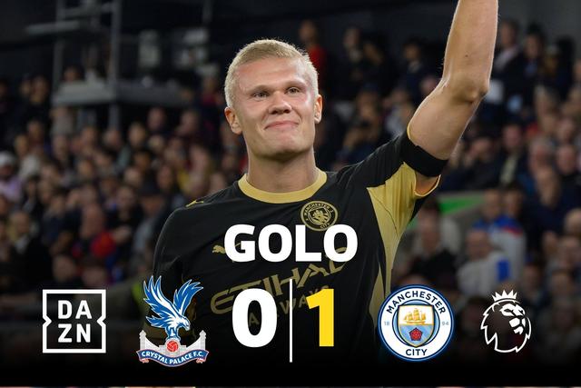 Um pássaro? Um avião? Não! É Erling Haaland a voar para o golo!