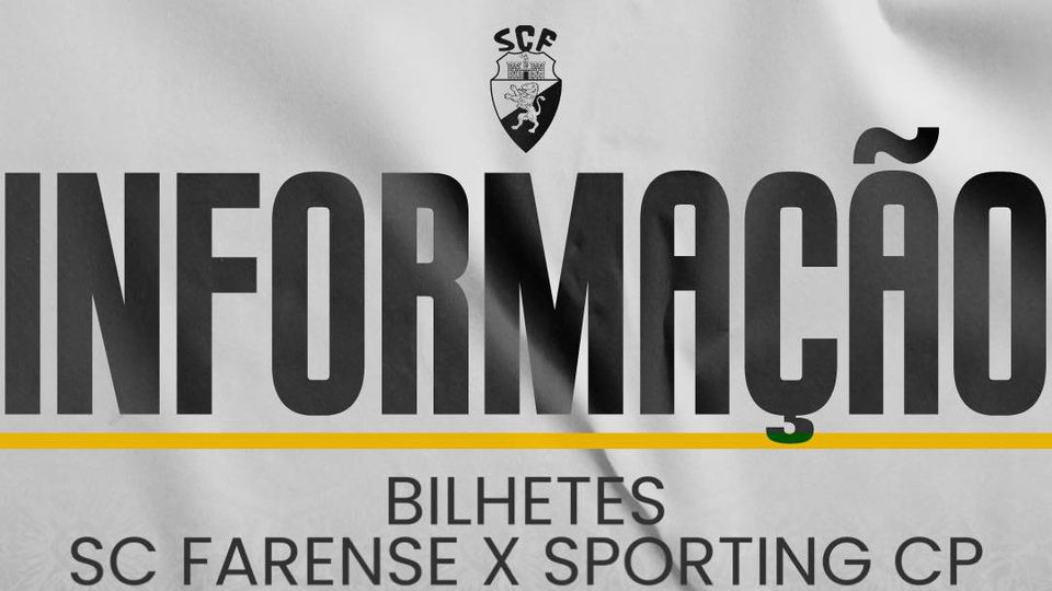 Farense não garante bilhetes para 'não sócios', no jogo com o Sporting