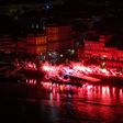 Festa dos 130 anos no FC Porto começou com fogo de artifício na Ribeira