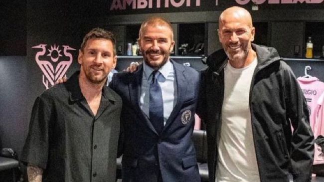 Zidane, Beckham e Messi juntos em Miami