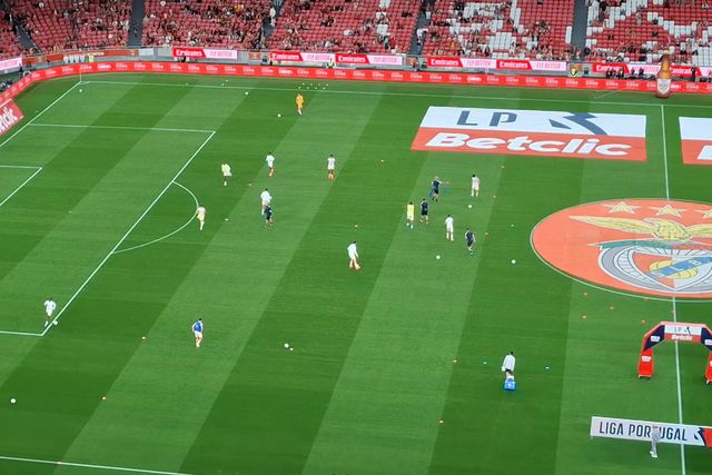 Aquecimento do Gil Vicente na Luz
