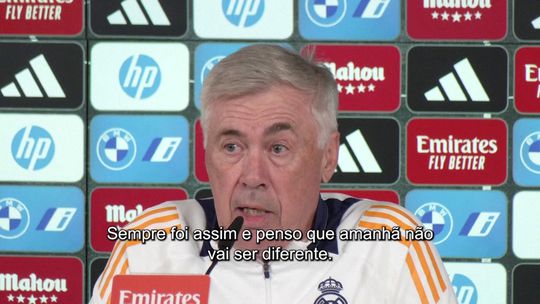 Ancelotti sobre a ausência de Mbappé: «Estamos habituados a jogar sem ele»