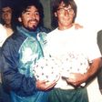 Maradona posou com Paulinho antes de se vestir à Sporting (fotos)