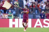 Matías Soulé celebra golo marcado pela Roma